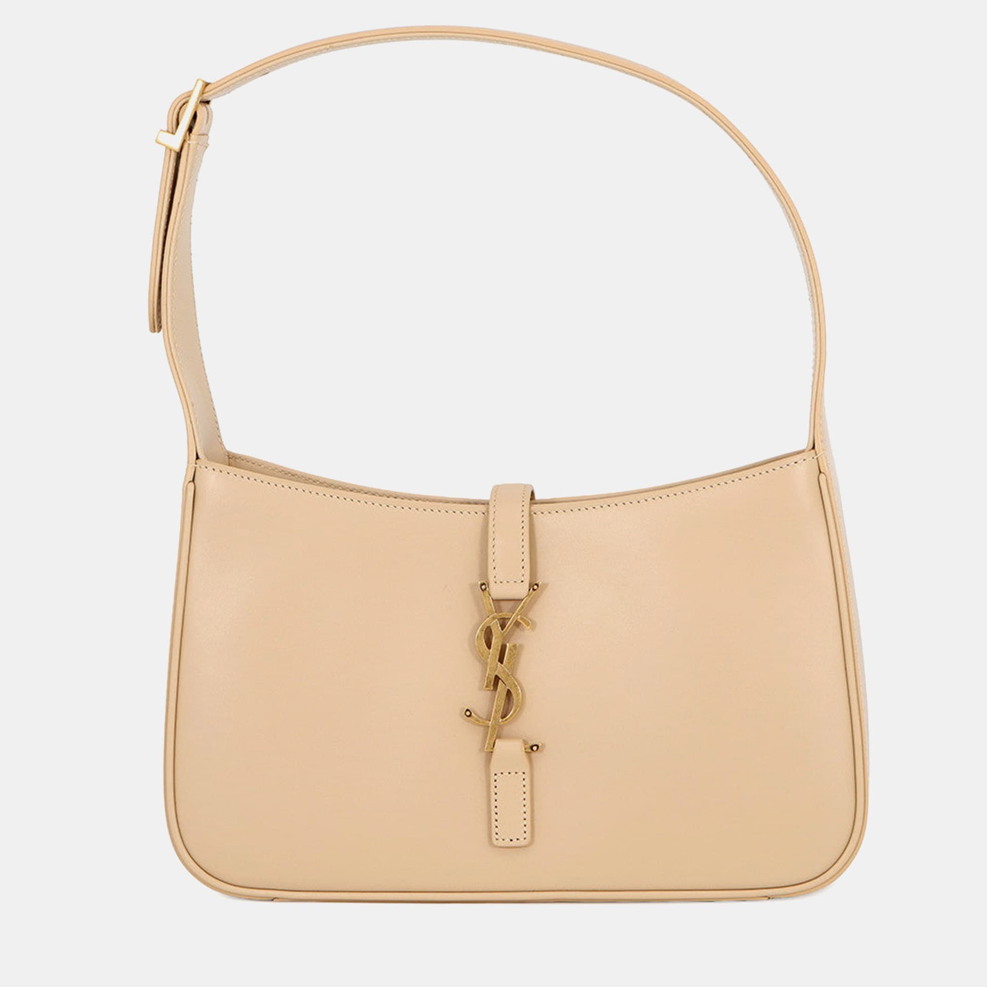 Saint Laurent Le 5 A 7 Hobo Bag Ivory Smooth Leather Shoulder Bag