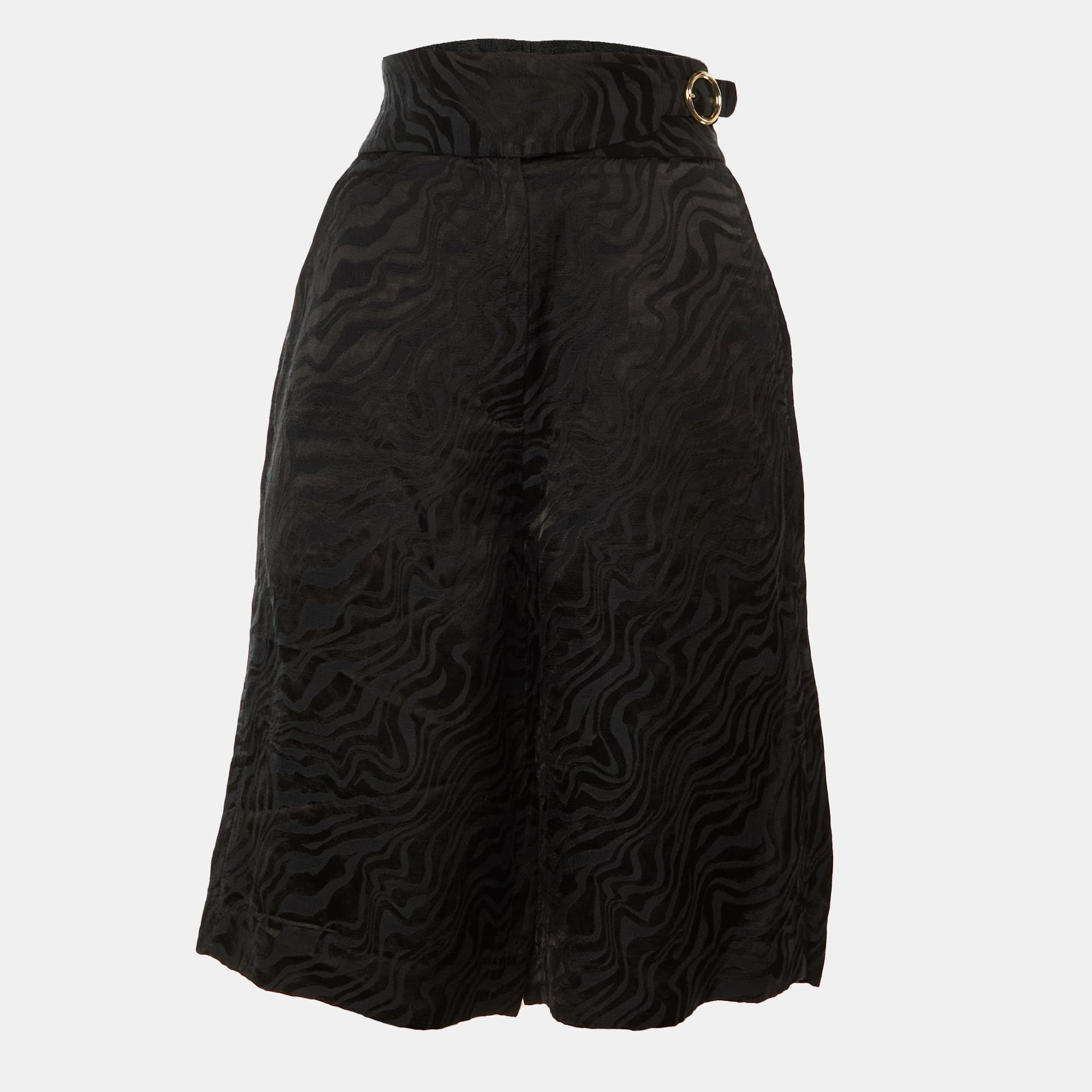 Sandro Black Jacquard Culottes M