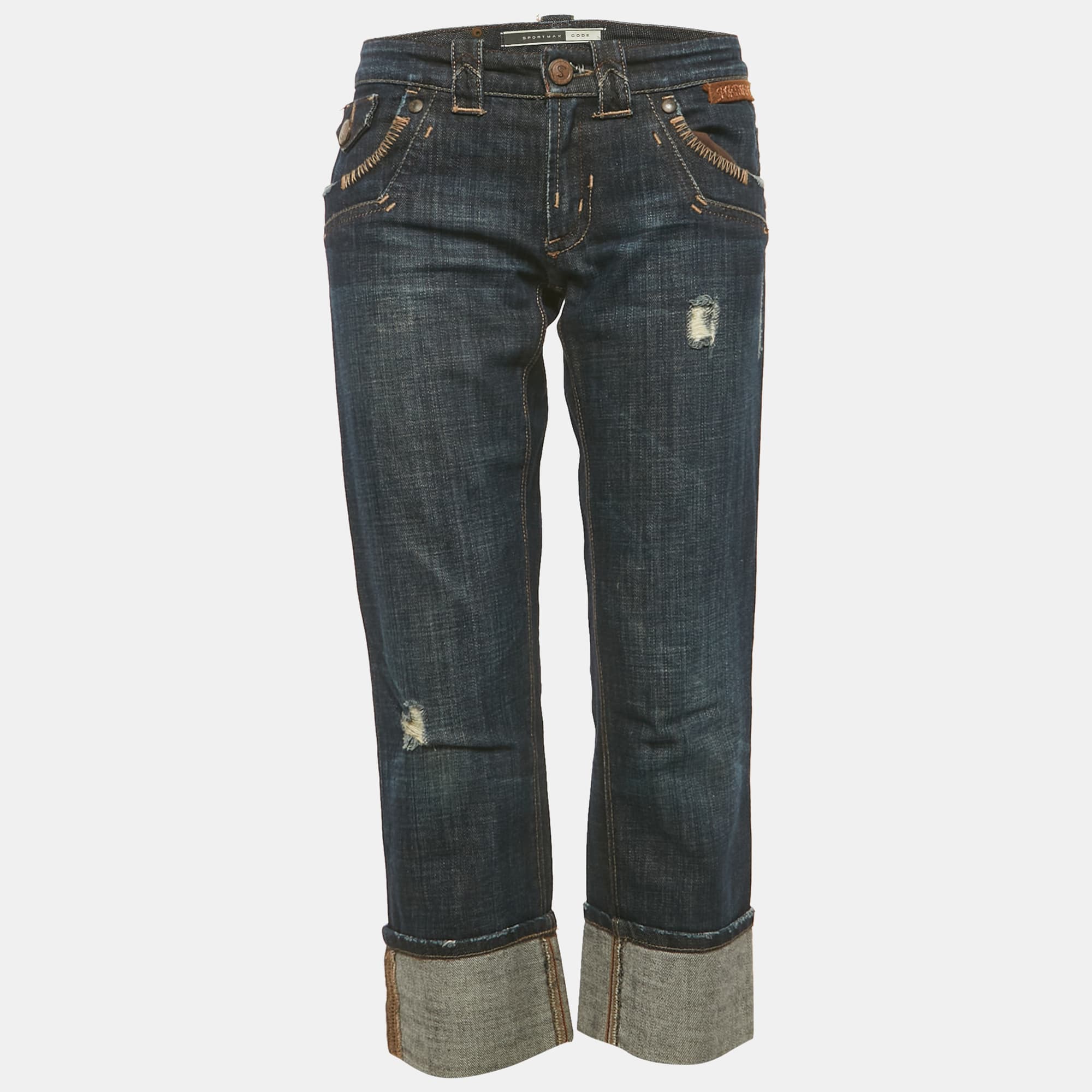 Sportmax Code Denim Mid Rise Capri M/Waist 32"