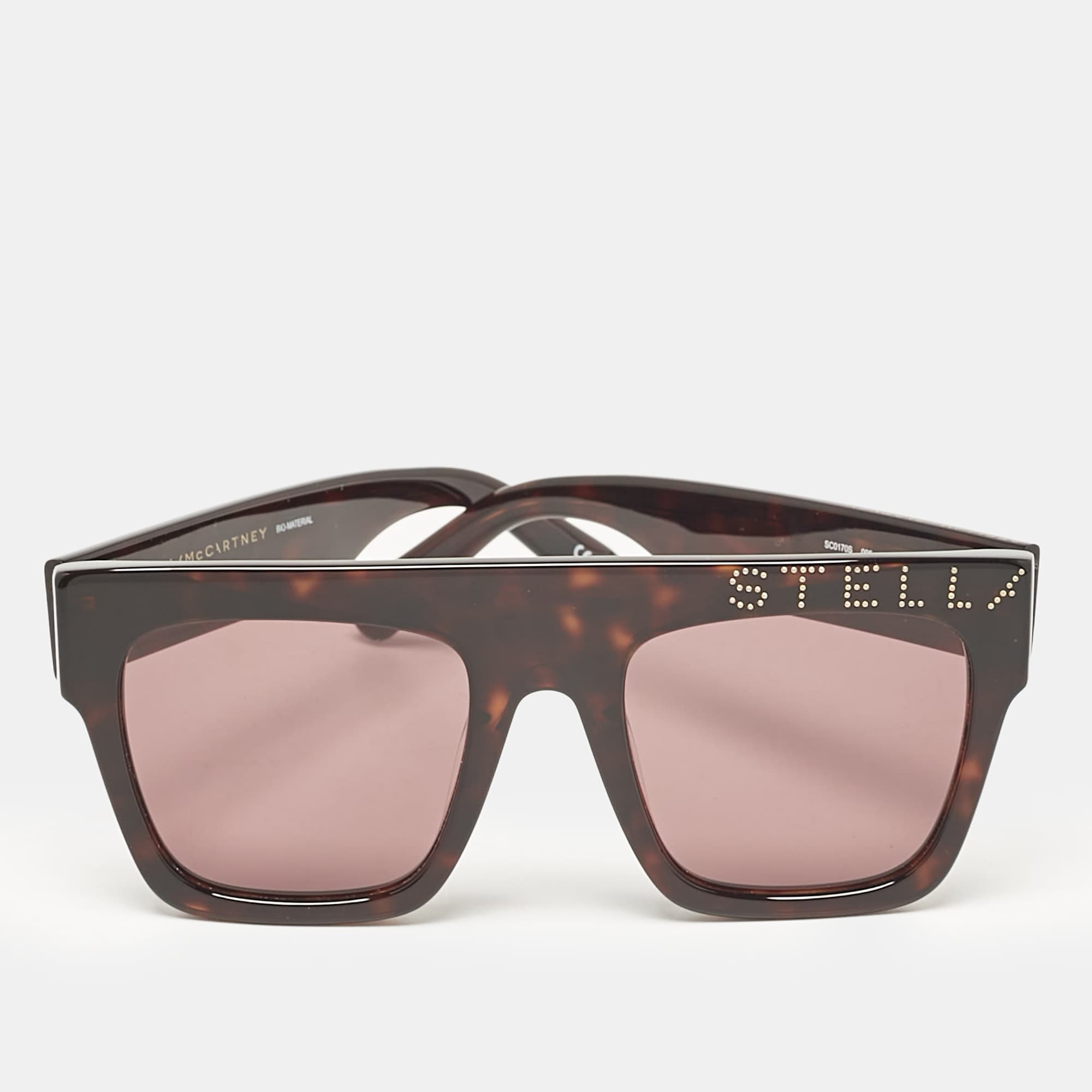 Stella McCartney Havana Brown SC0170S Square Sunglasses