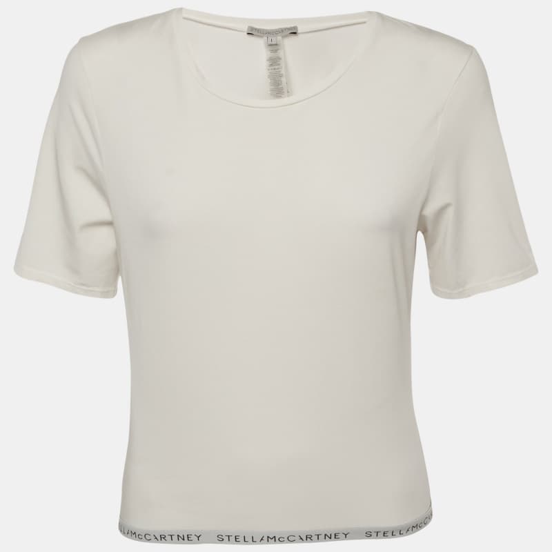 Stella McCartney White Jersey Crew Neck T-Shirt L