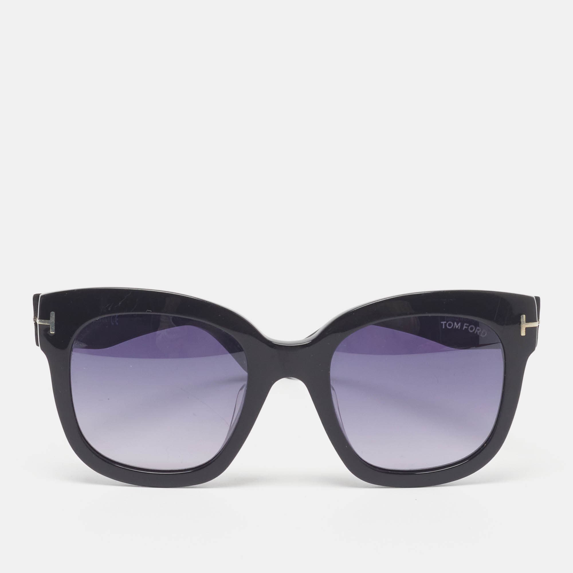 Tom Ford Black/Grey Gradient Beatrix-02 TF613 Square Sunglasses