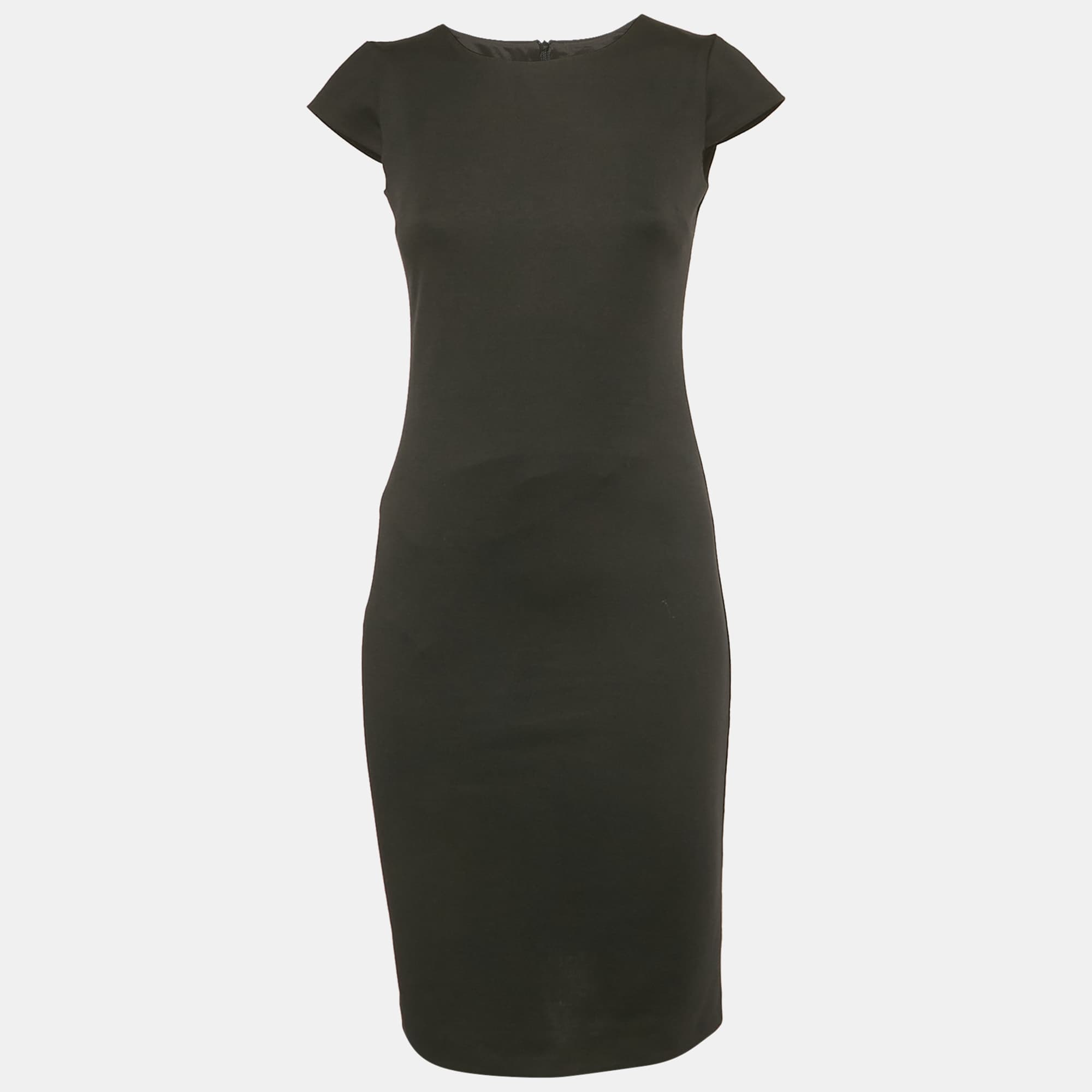 Veronica Virta Black Crepe Mini Dress XS