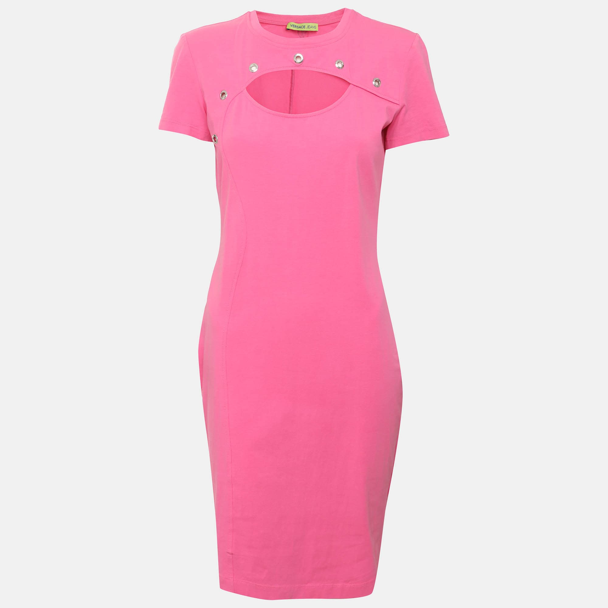 Versace Jeans Pink Jersey Mini Dress M