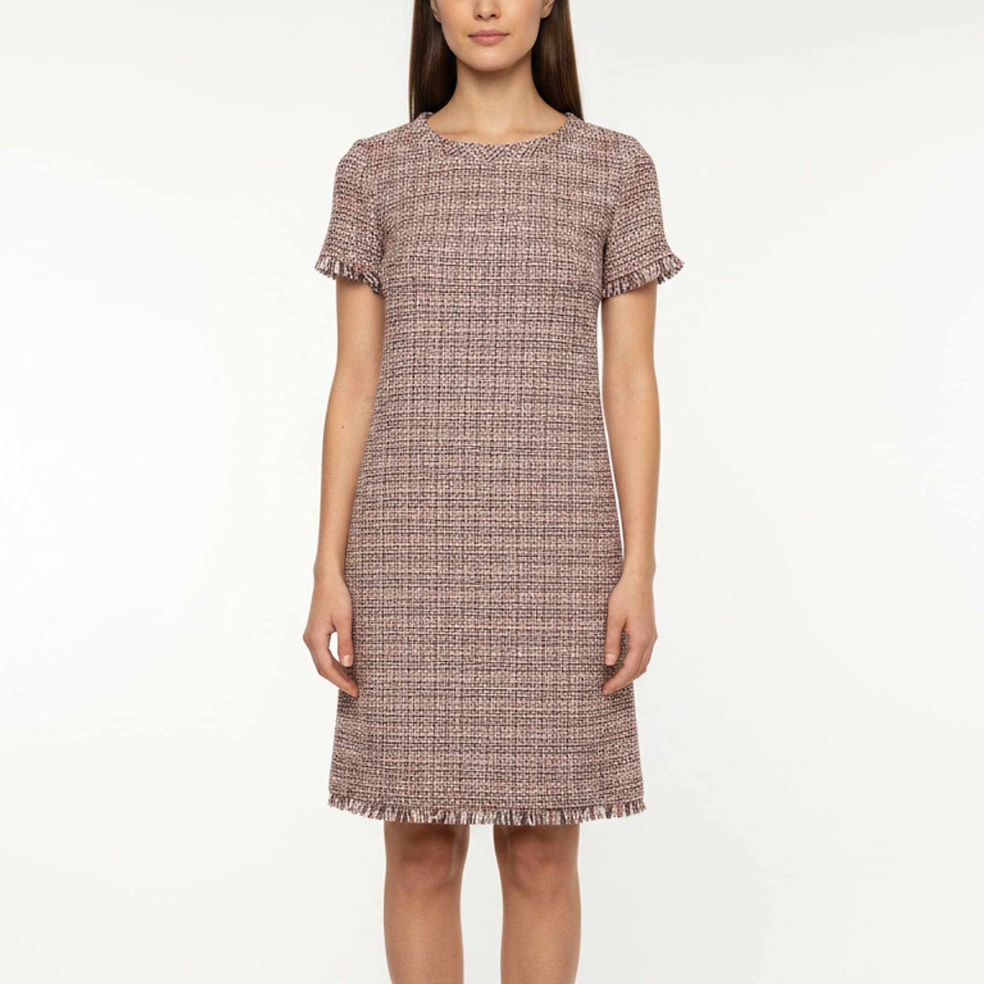 Weekend Max Mara Multicolor Tweed Short Sleeve Mini Dress S