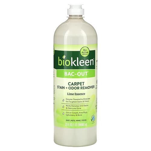 Biokleen Bac-Out Carpet Stain + Odor Remover Lime Essence 32 fl oz (946 ml)