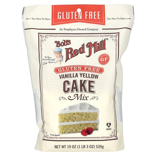 Bob's Red Mill Vanilla Yellow Cake Mix Gluten Free 19 oz (539 g)
