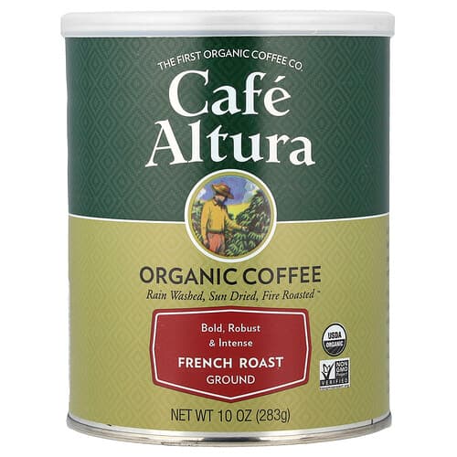 Cafe Altura Organic Coffee Ground French Roast 10 oz (283 g)