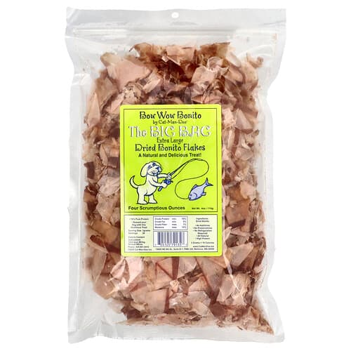 Cat-Man-Doo Bow Wow Bonito The Big Bag Extra Large Dried Bonito Flakes For Dogs 4 oz (114 g)