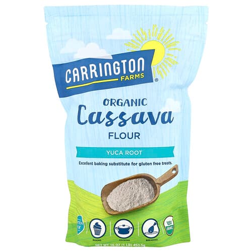 Carrington Farms Organic Cassava Flour Yuca Root 16 oz (453.5 g)