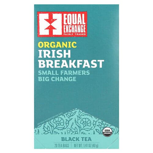 Equal Exchange Organic Irish Breakfast Black Tea 20 Tea Bags 1.41 oz (40 g)