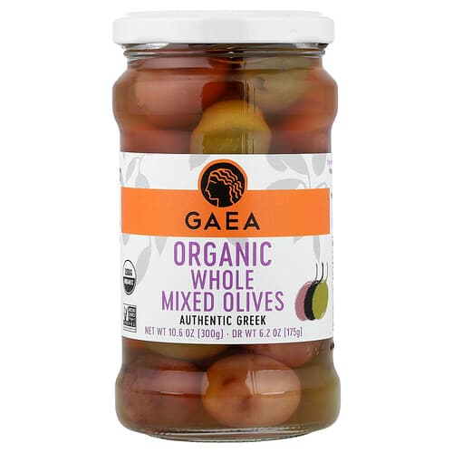Gaea Organic Whole Mixed Olives 10.6 oz (300 g)