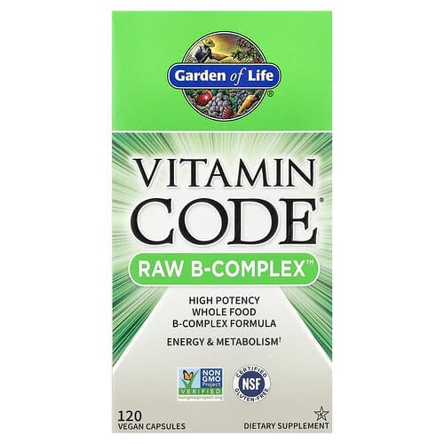 Garden of Life Vitamin Code® RAW B-Complex™ 120 Vegan Capsules