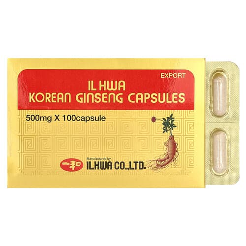 Ilhwa Korean Ginseng 500 mg 100 Capsules