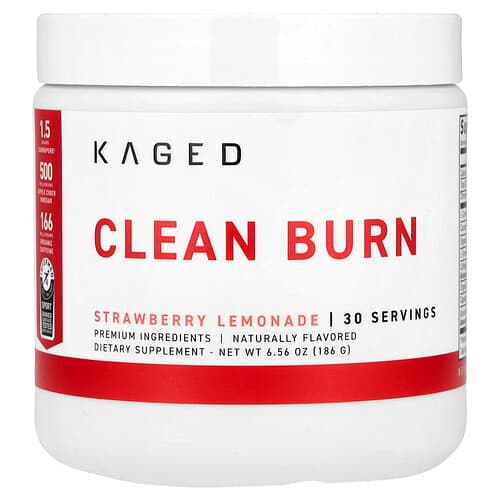 Kaged Clean Burn Strawberry Lemonade 6.56 oz (186 g)