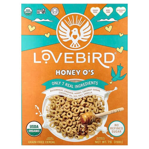 Lovebird Grain-Free Cereal Honey O's 7 oz (198 g)