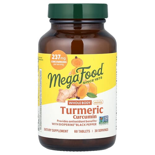 MegaFood Tumeric Curcumin Whole Body Minis 60 Tablets