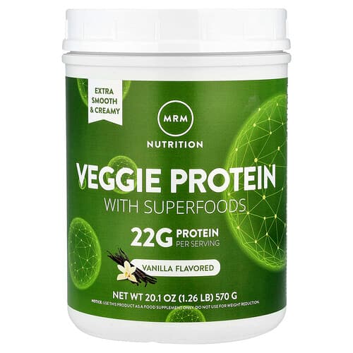 MRM Nutrition Veggie Protein with Superfoods Vanilla 1.26 lb (570 g)