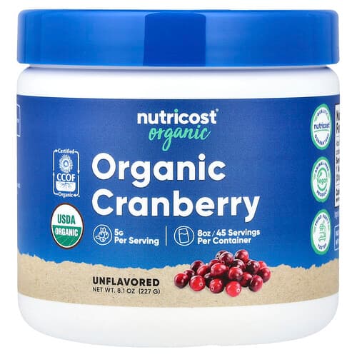 Nutricost Organic Cranberry Unflavored 8.1 oz (227 g)