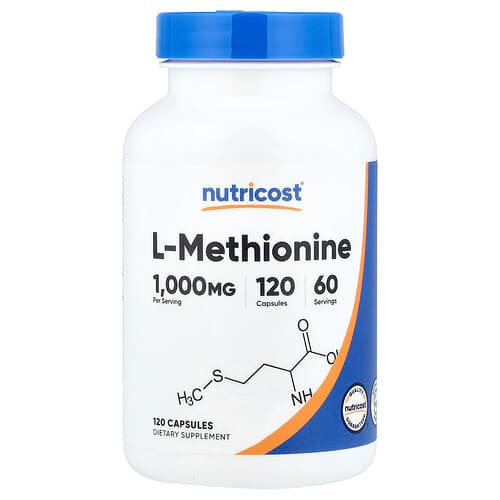 Nutricost L-Methionine 120 Capsules (500 mg per Capsule)