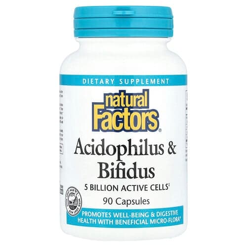 Natural Factors Acidophilus & Bifidus 90 Capsules
