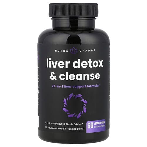 NutraChamps Liver Detox & Cleanse 60 Vegan Capsules
