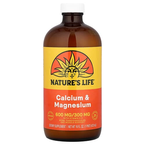 Nature's Life Calcium & Magnesium Natural Orange 16 fl oz (473 ml)