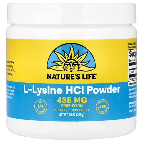 Nature's Life L-Lysine HCI Powder 435 mg 7 oz (200 g)