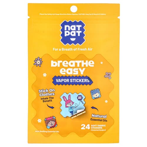 NATPAT Breathe Easy Vapor Stickers 24 Soft Fabric Stickers