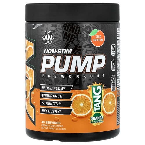 AN Supps Non-Stim Pump Pre-Workout Tang™ Orange 17.63 oz (500 g)