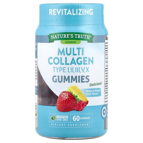 Nature's Truth Multi Collagen Gummies Natural Mixed Fruit 60 Gummies