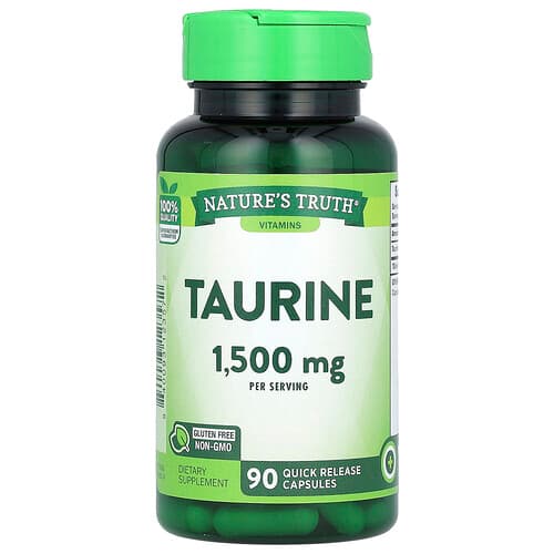 Nature's Truth Vitamins Taurine 90 Quick Release Capsules (500 mg per Capsule)