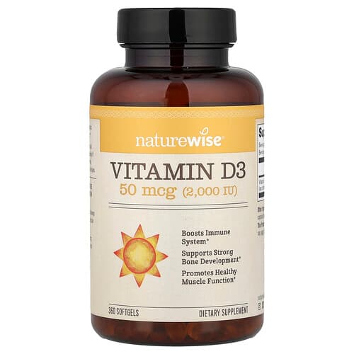 NatureWise Vitamin D3 50 mcg (2 000 IU) 360 Softgels