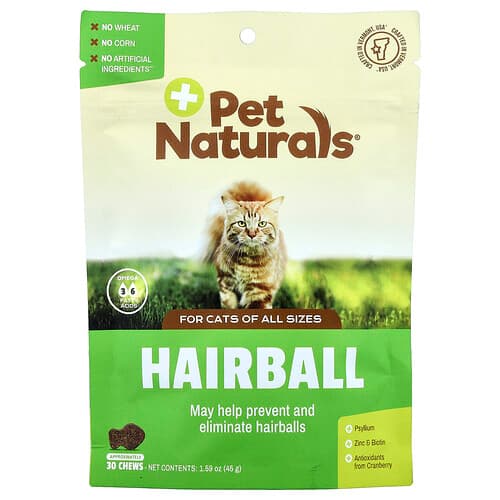 Pet Naturals Hairball For Cats All Sizes 30 Chews 1.59 oz (45 g)