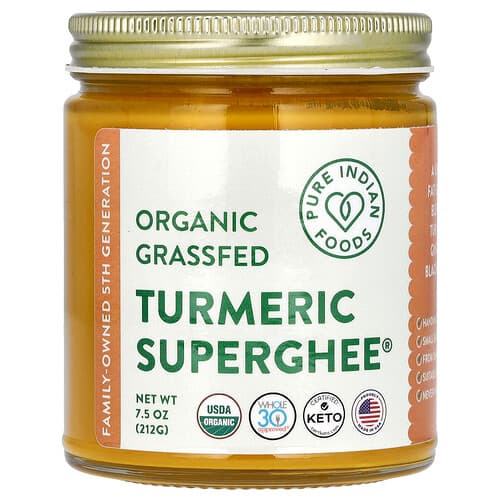 Pure Indian Foods OrganicTurmeric Superghee 7.5 oz (212 g)