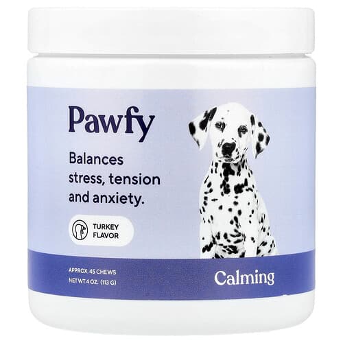 Pawfy Calming For Dogs 6 Months+ Turkey Approx. 45 Chews 4 oz (113 g)