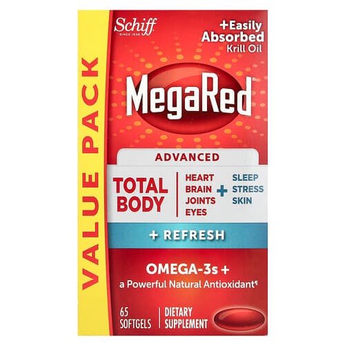 Schiff MegaRed® Advanced Total Body + Refresh 65 Softgels