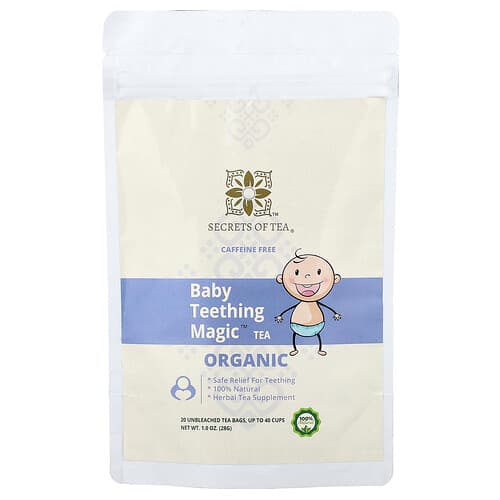 Secrets of Tea Organic Baby Teething Magic™ Tea Caffeine Free 20 Unbleached Tea Bags 1 oz (28 g)