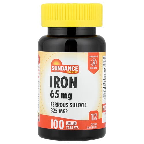 Sundance Vitamins Iron 65 mg 100 Coated Tablets