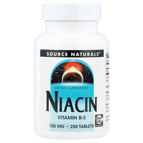 Source Naturals Niacin 100 mg 250 Tablets