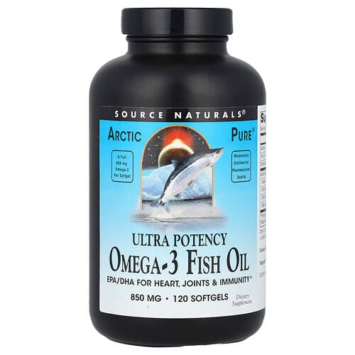 Source Naturals Arctic Pure® Ultra Potency Omega-3 Fish Oil 850 mg 120 Softgels