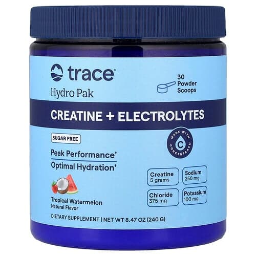 Trace Hydro Pak Creatine + Electrolytes Tropical Watermelon 8.47 oz (240 g)