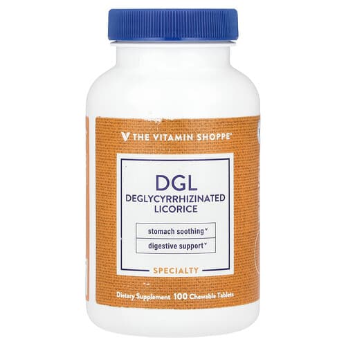 The Vitamin Shoppe DGL (Deglycyrrhizinated Licorice) 100 Chewable Tablets