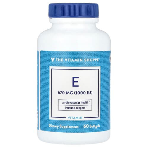 The Vitamin Shoppe Vitamin E 670 mg (1 000 IU) 60 Softgel