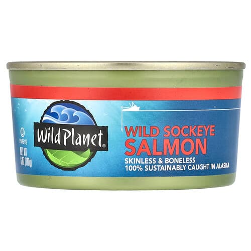 Wild Planet Wild Sockeye Salmon Skinless & Boneless 6 oz (170 g)