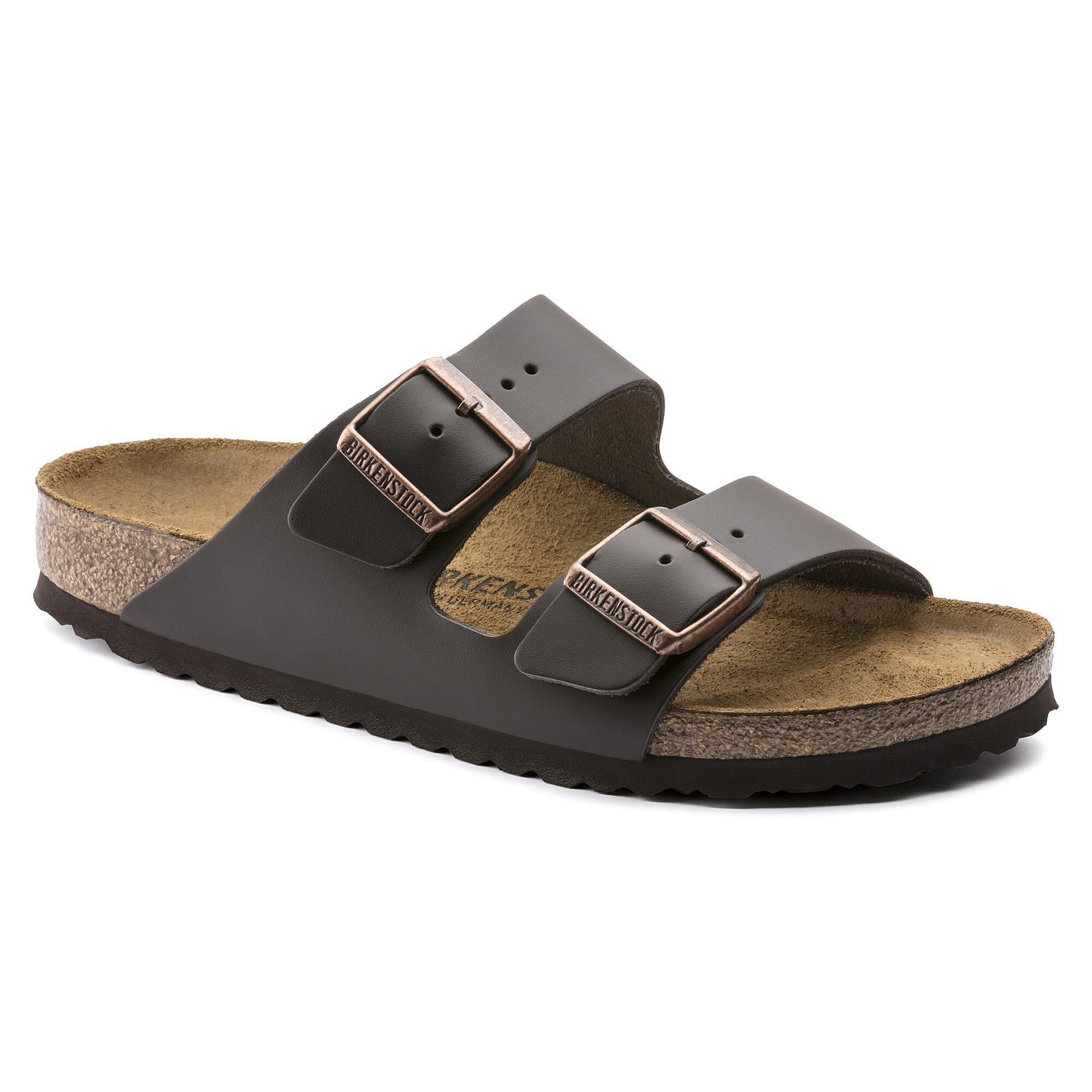 Arizona Natural Leather Dark Brown | BIRKENSTOCK