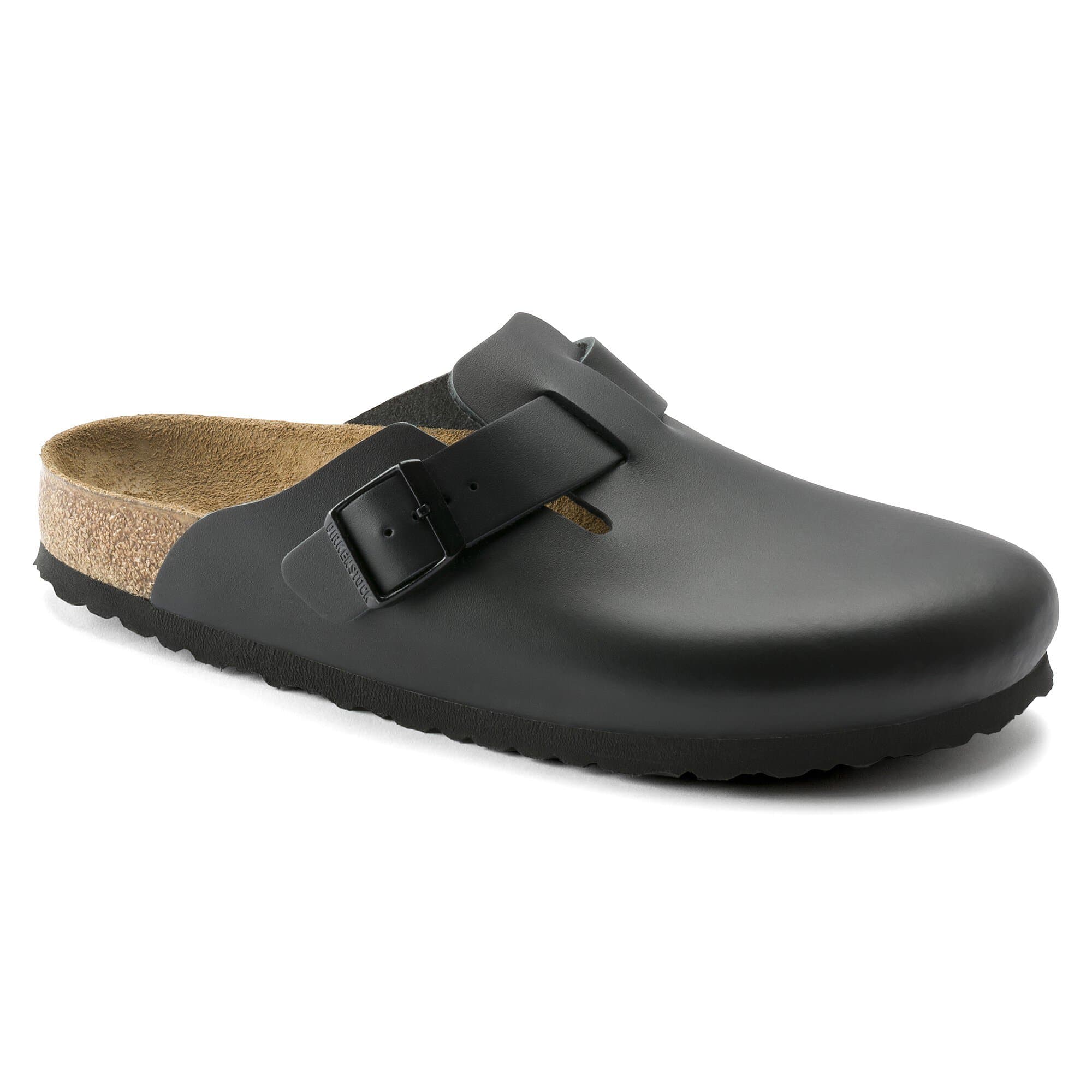 Boston Natural Leather Black | BIRKENSTOCK